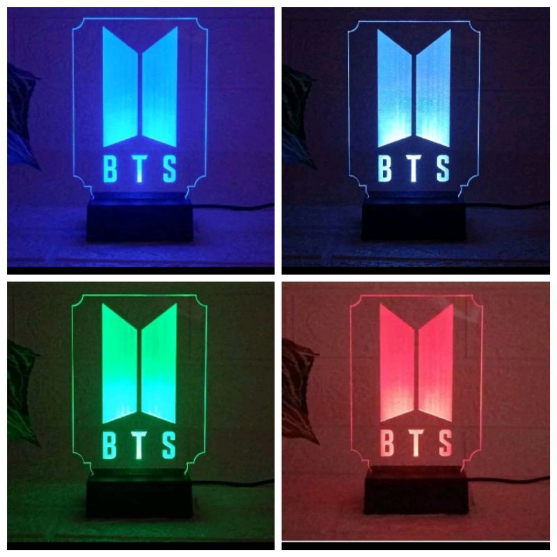 Lampu Tidur Desain BTS / Logo BTS