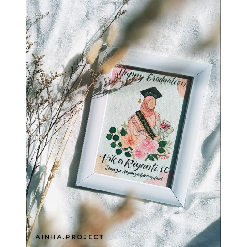 [LUKISAN] | KADO WISUDA | KADO NIKAH | BINGKAI LUKIS | FRAME CUSTOM