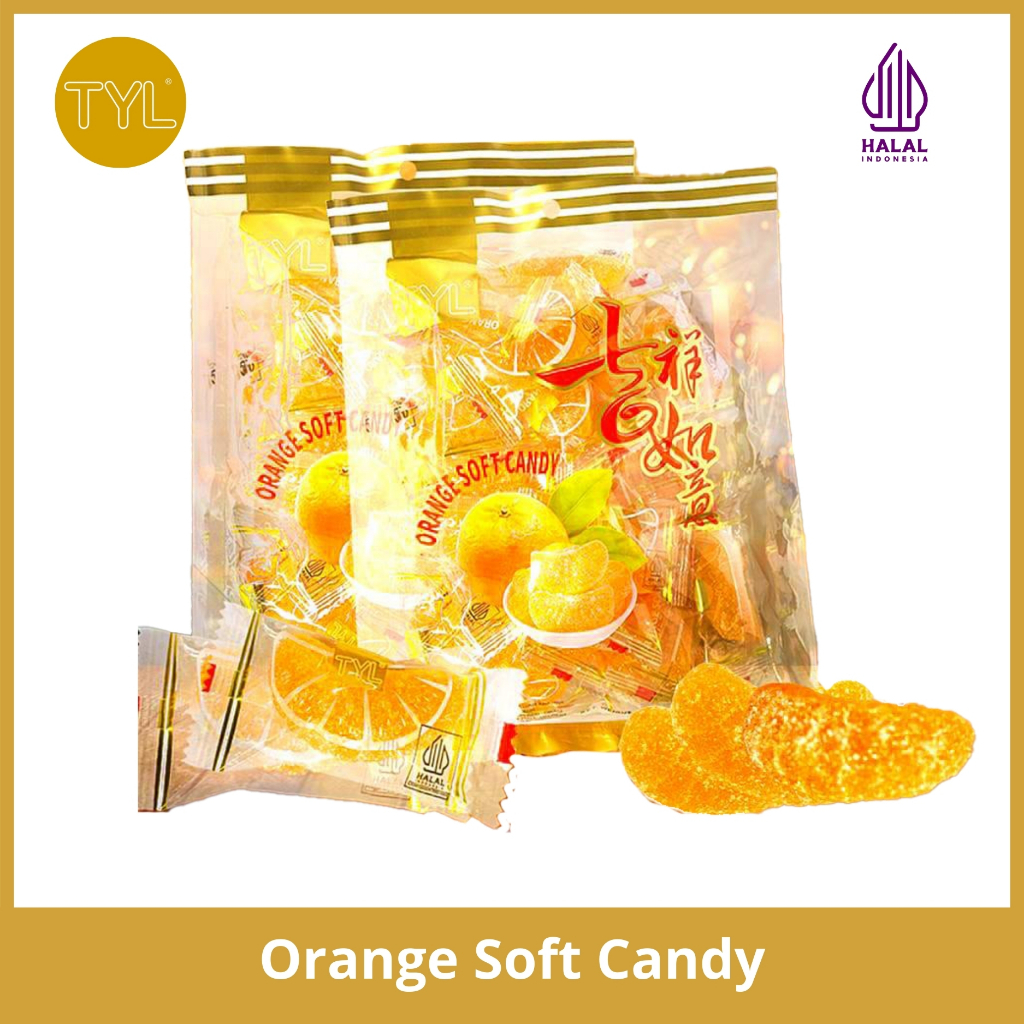 

TYL Orange Soft Candy 500g Permen Lunak Rasa Jeruk Permen Lunak Bentuk Jeruk