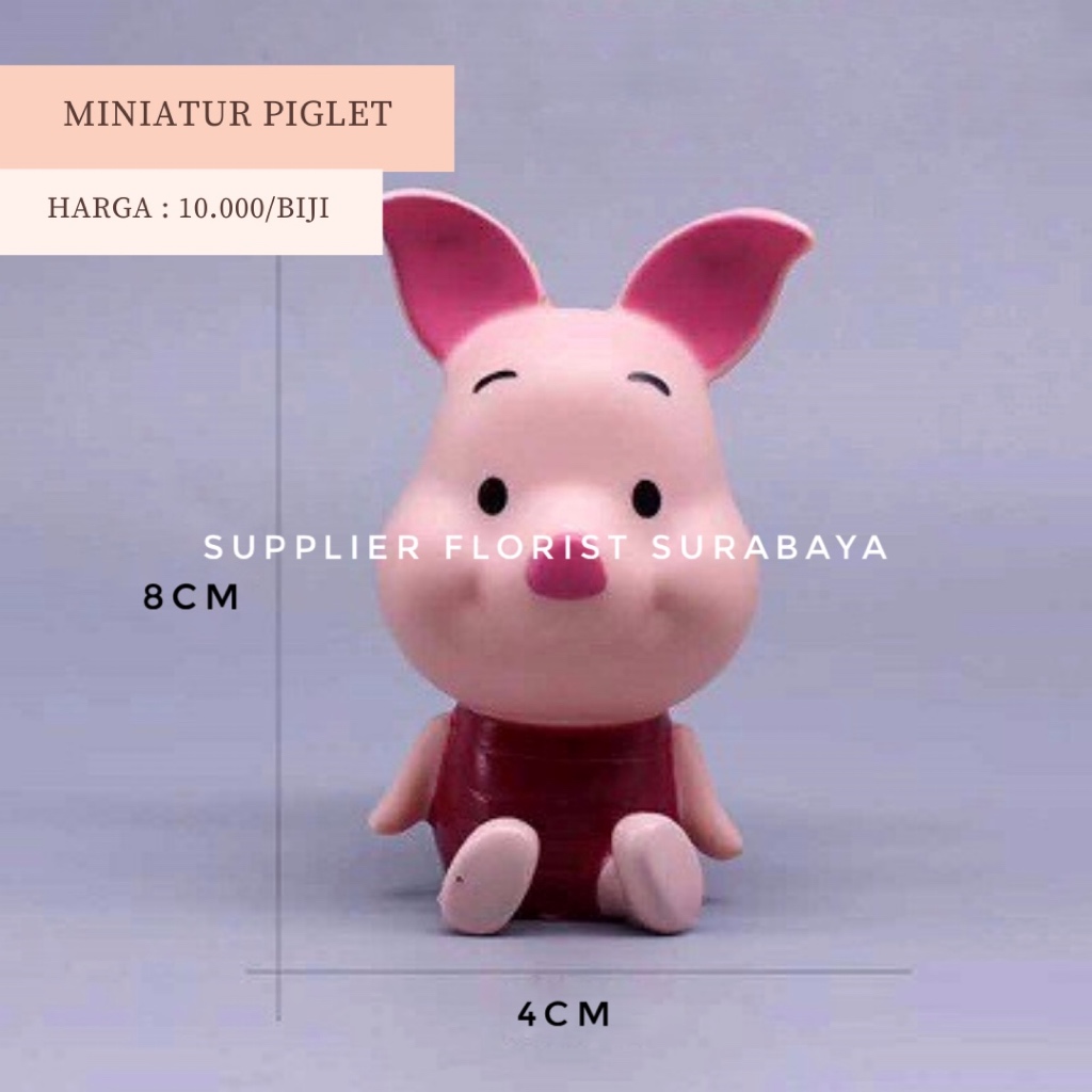 [1 BIJI] MINIATUR POOH TIGER PIGLET WALT DISNEY WINNIE THE POOH HIASAN KUE ULANG TAHUN ANAK DEKORASI