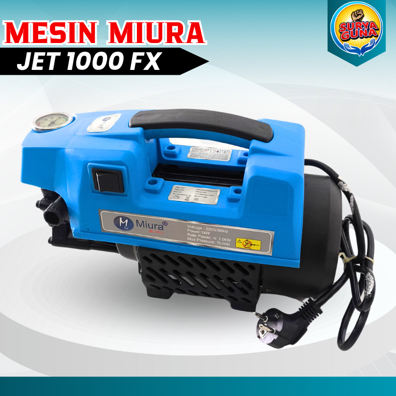 Mesin cleaner merk MIURA JET 1000 FX alat cuci motor & mobil jet cleaner High Pressure Washer