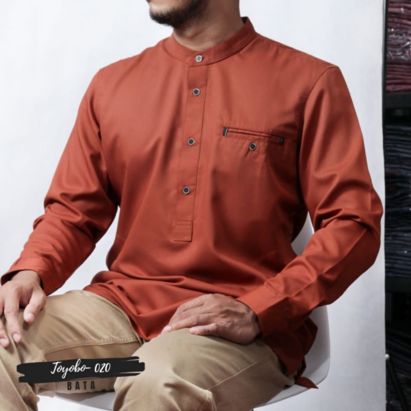 Kemeja koko saviq lengan panjang T-20 Baju koko pria tangan panjang Saviq Kemko