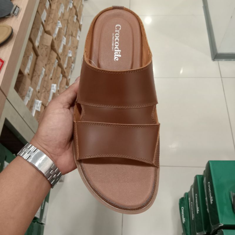 CROCODILE SANDAL SLIP ON KULIT | SANDAL CASUAL PRIA | ORIGINAL