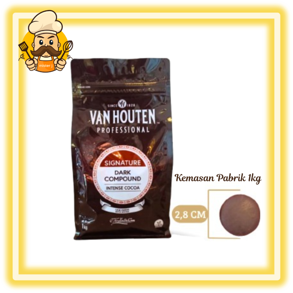 

Van Houten Instense Dark Compound Coins| 1 Kg + ES BATU | kemasan pabrik asli | Kemasan Repack | Chocolate Dark Brown | Dark Compound Coin | Van Houten Professional | Coklat Koin