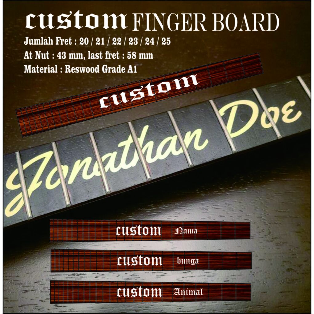 CUSTOM FRETBOARD/ FINGERBOARD INLAY GITAR