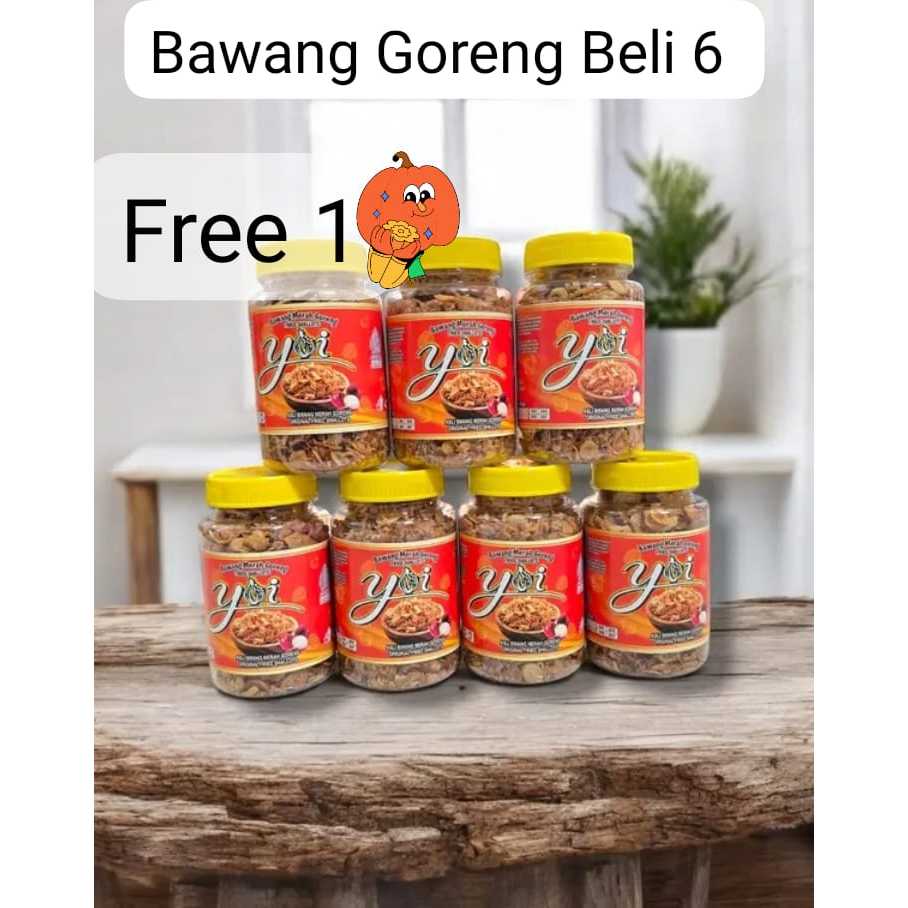

YOI/bawanggoreng/Beli6 Free1/kemasan toples 80g YOIPUSATBAGOR