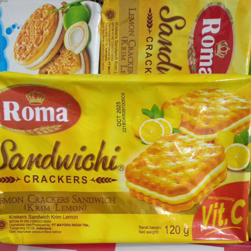 

Roma Sandwich Krim Lemon Crackers