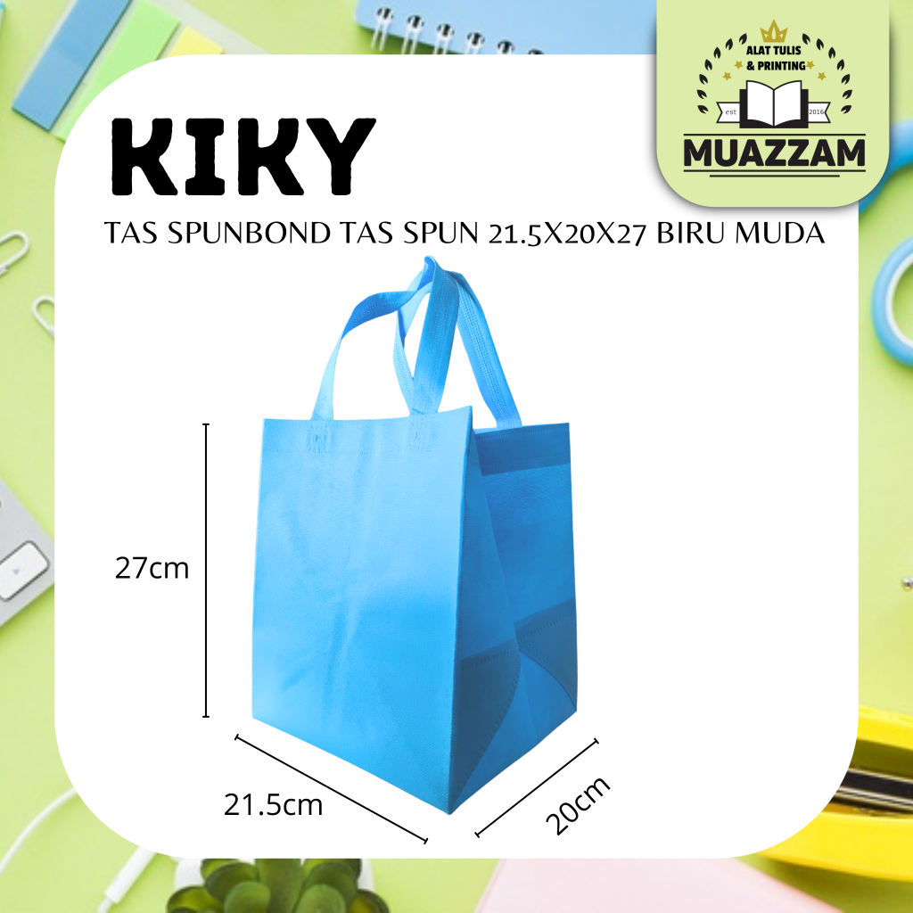 

Kantong spunbond S 21.5x20x27 Biru Muda tas kain goodie bag polos tas souvenir kantun