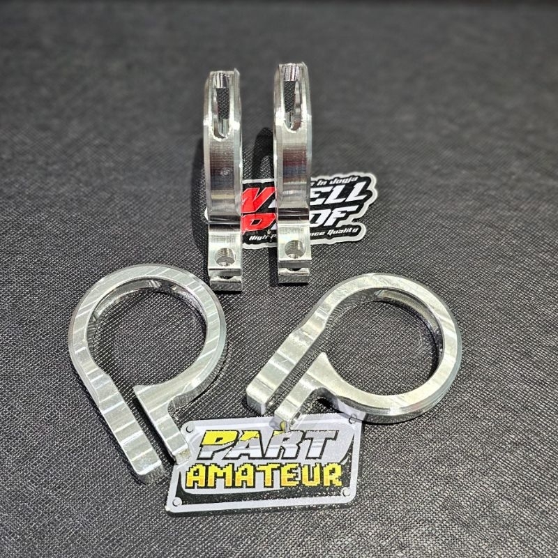 CINCIN KUPINGAN CNC AS 33 DUDUKAN BRACKET BREKET LAMPU CNC PESEK cincin kupingan as 33 ninja