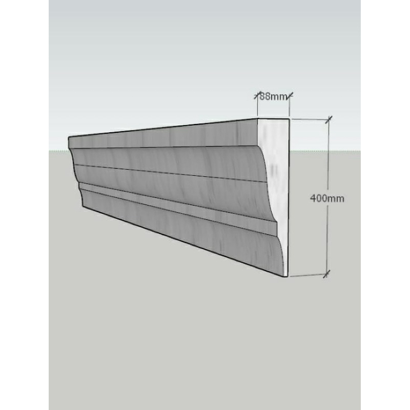 Lisplang beton Profil ukuran 40cm ( minimal pembelian 5 batang)