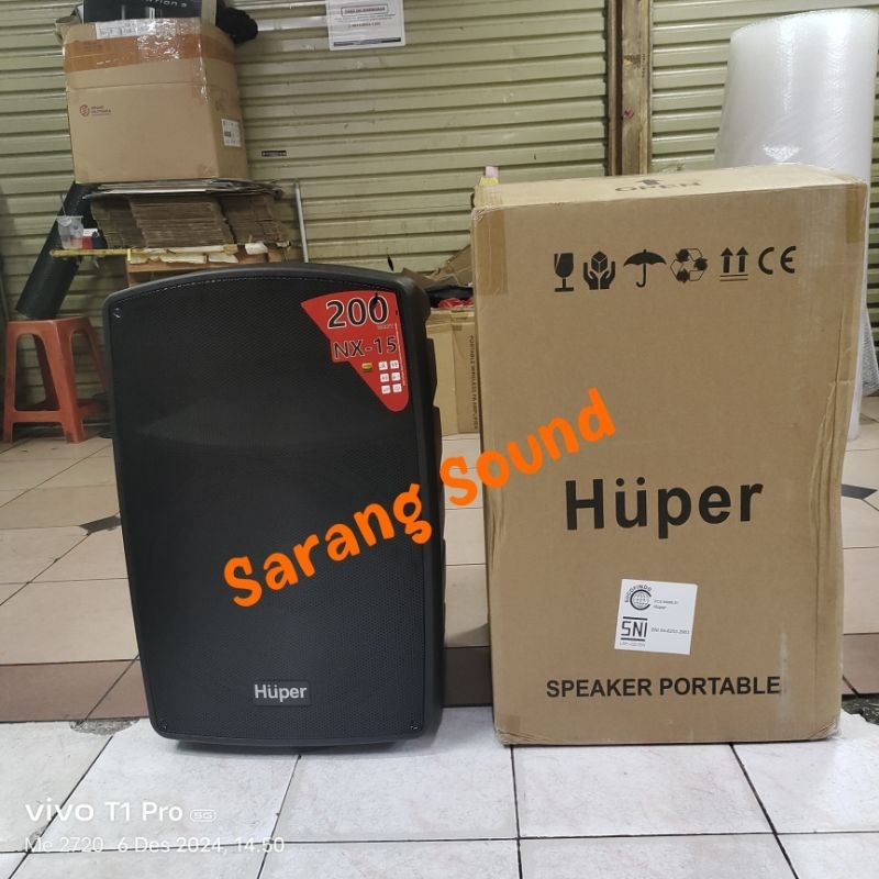 Speaker Portable Huper NX15 Speaker bluetooth 15inch garansi 1Tahun