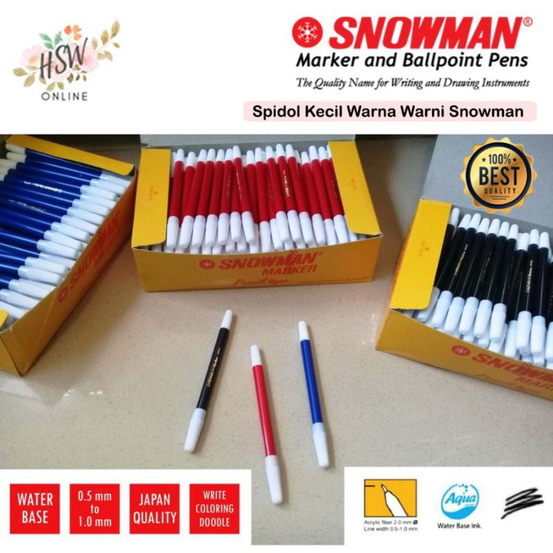 

Spidol Snowman Kecil Warna Pencil Marker Water Base Spidol Berkualitas