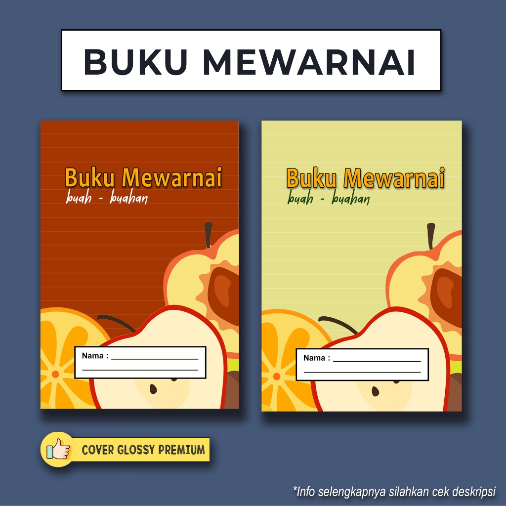 

Buku Mewarnai Anak | tema buah buahan | buku kreatif anak