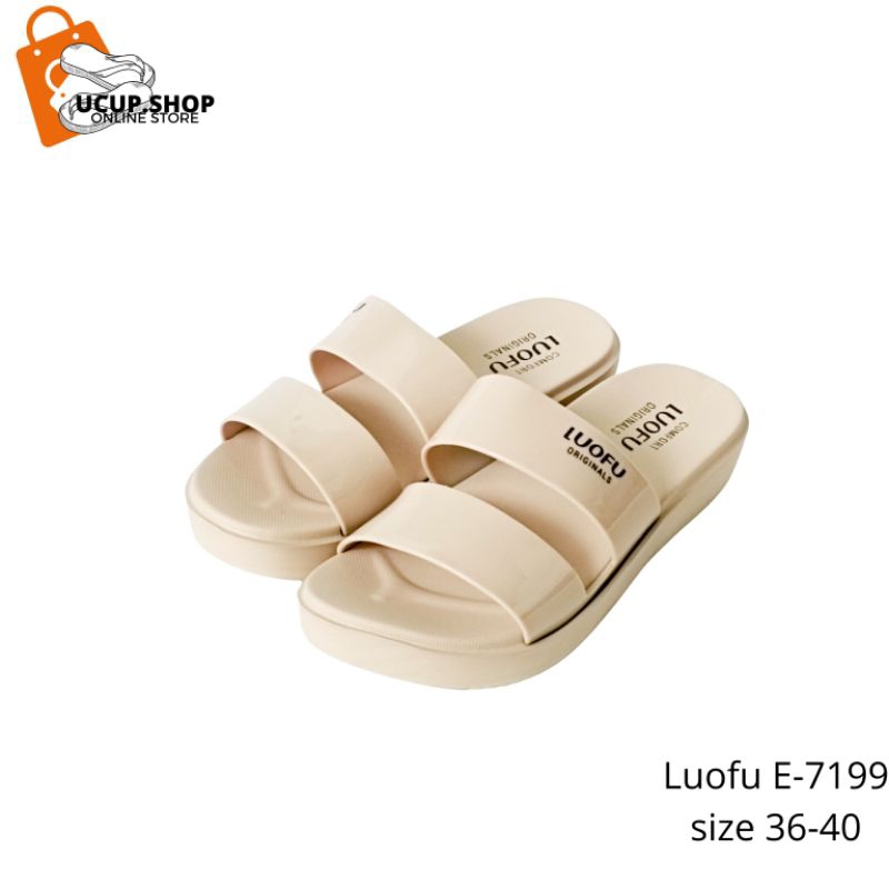 LUOFU SANDAL SLIP ON WANITA | SANDAL LUOFU E-7199 SLOP WANITA DEWASA