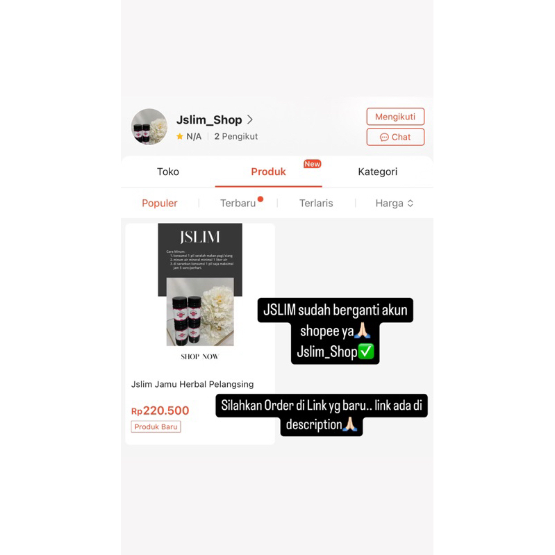 Jslim Jamu herbal pelangsing