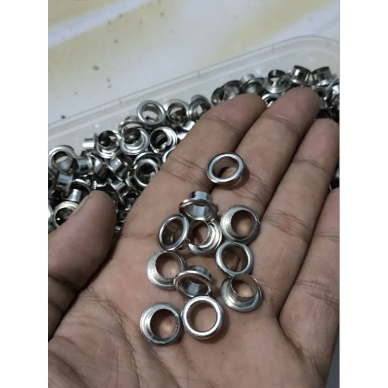 ring sedotan once pipa rokok cangklong 8mm (10pcs),perak