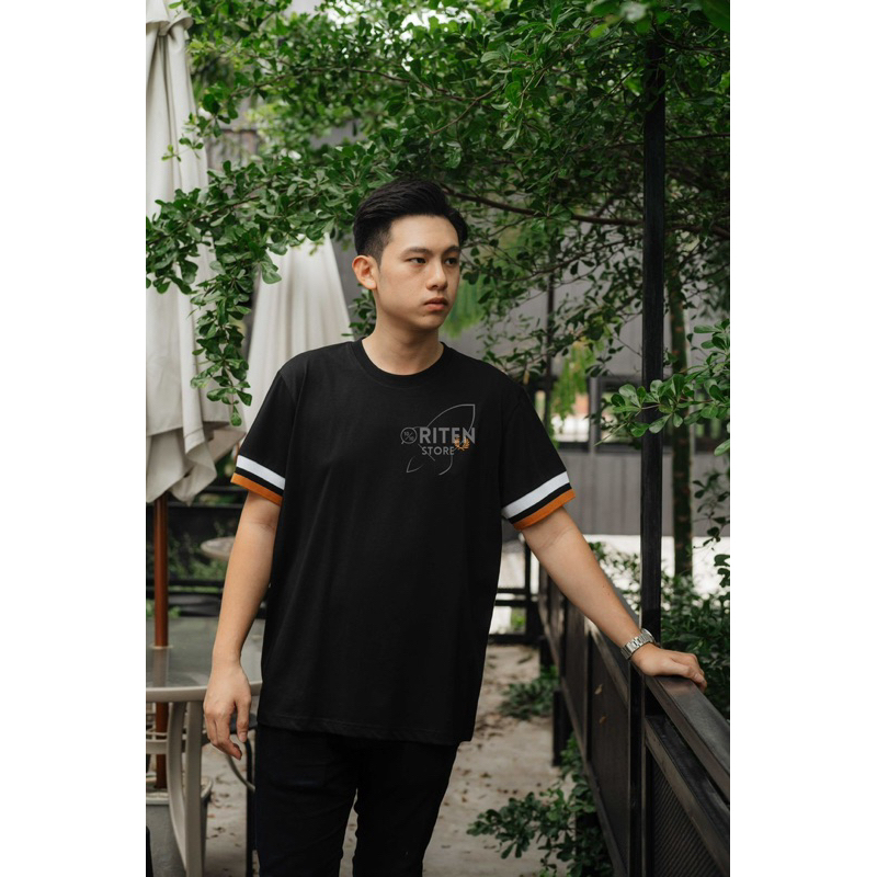 Fred Perry White Gold Sleeve Tee Black Original