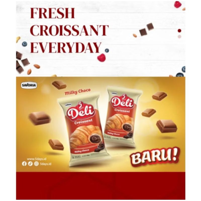 

NOB 5DAYS DELI Croissant 45gr (1 DUS ISI 20 PCS)