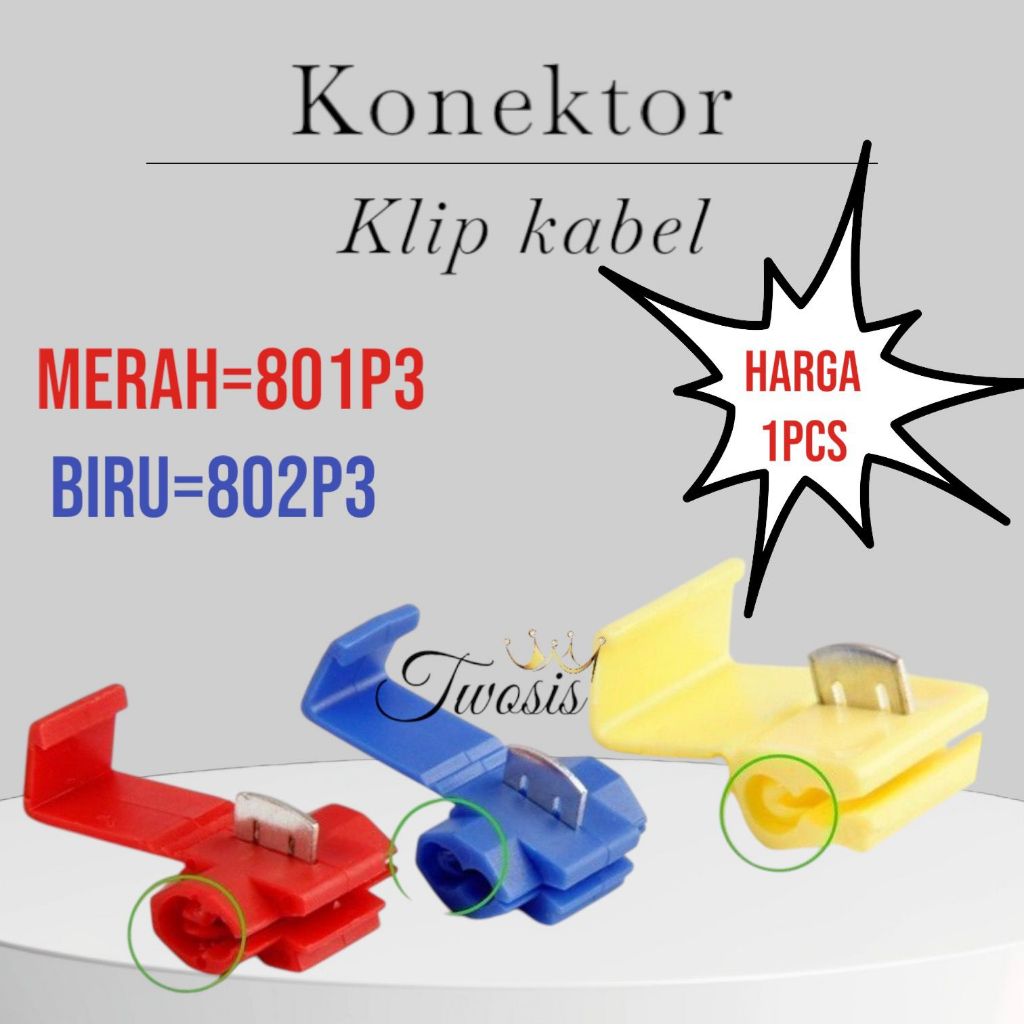 Konektor Kabel Jumper Klip Sambungan Pengaman Kabel Kupas