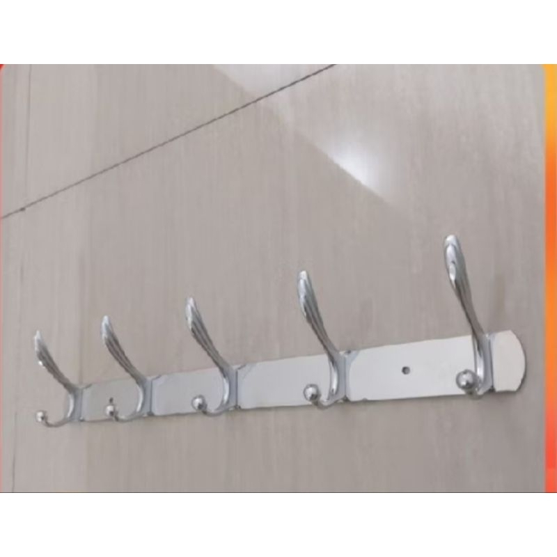 Kapstok baju stainless 5 kait / Gantungan baju 5 kait stainless / Kaitan baju stainless