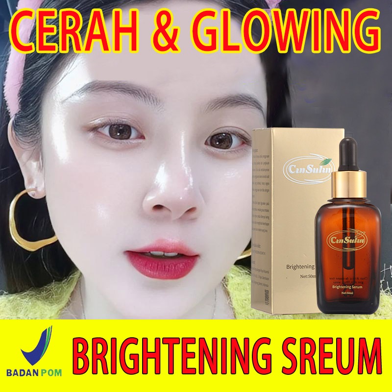 BPOM BRIGHTENING SREUM-Serum Mencerahkan Wajah Serum Flek Hitam Membandel Serum Dark Spot Penghilang