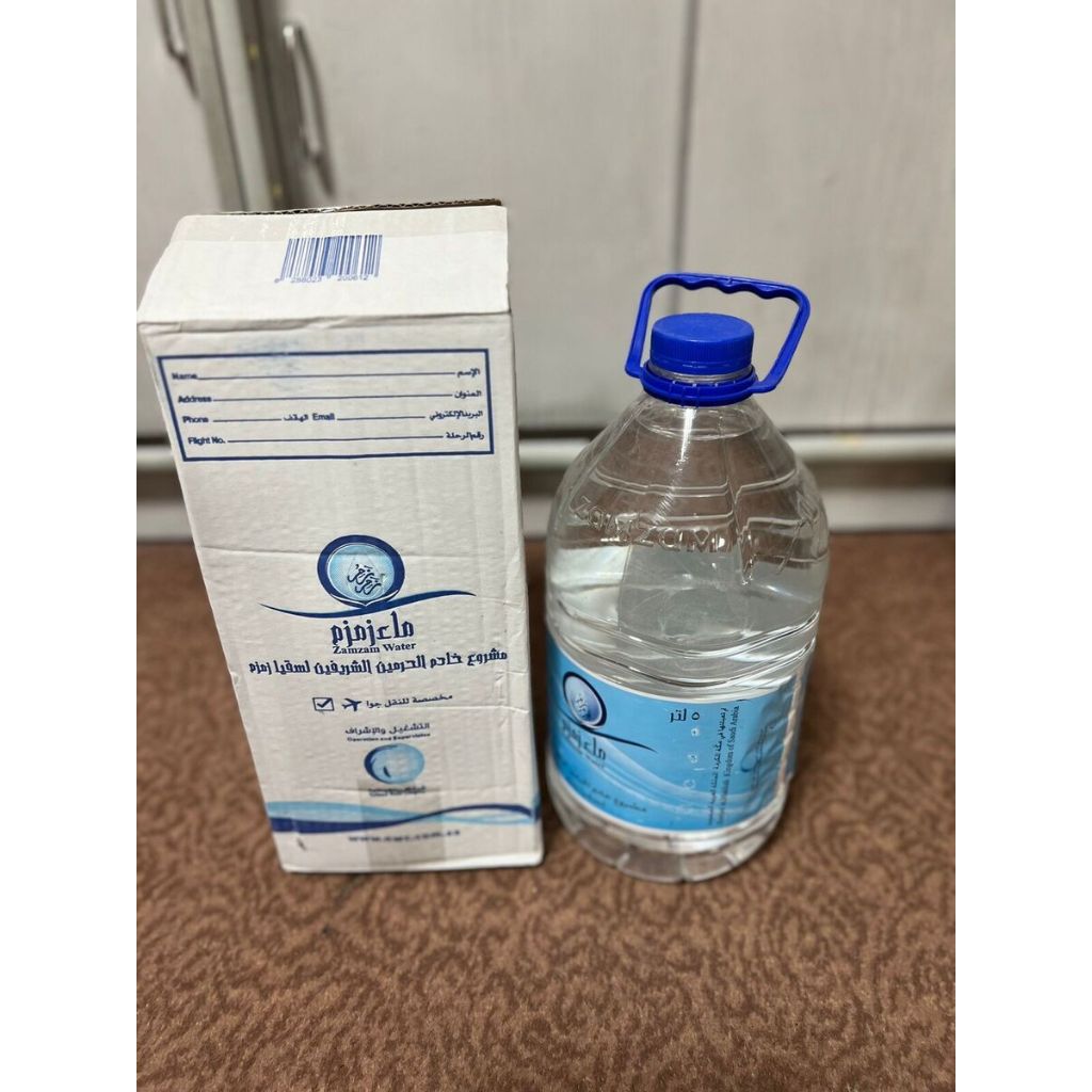 

Air zam zam kemasan 5 Liter / air zam zam murni / air zam zam asli Makkah