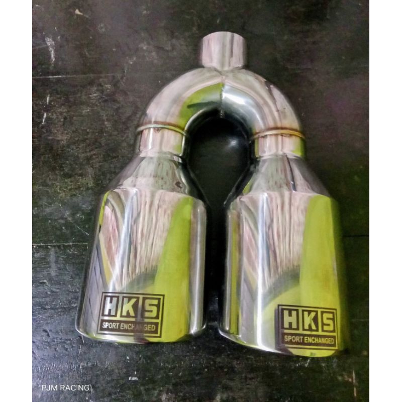 hks cabang bulat knalpot racing cabang bulat 3,5inch knalpot mobil racing