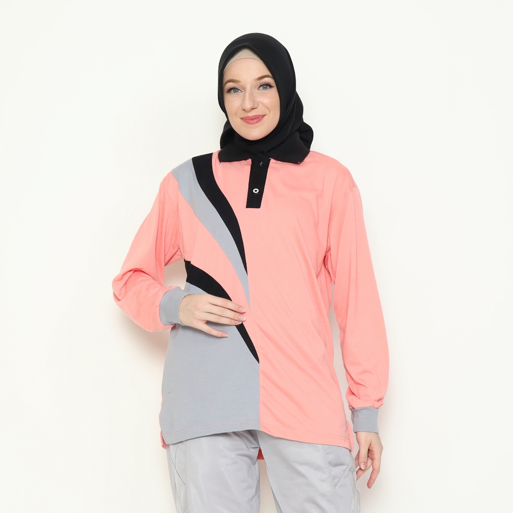 atasan olahraga muslimah wanita/baju kaos olahraga muslim/baju olahraga muslimah wanita