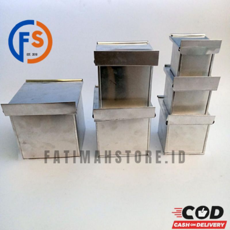 Cetakan Roti Tawar Mini polos Loyang Roti tawar Alumunium