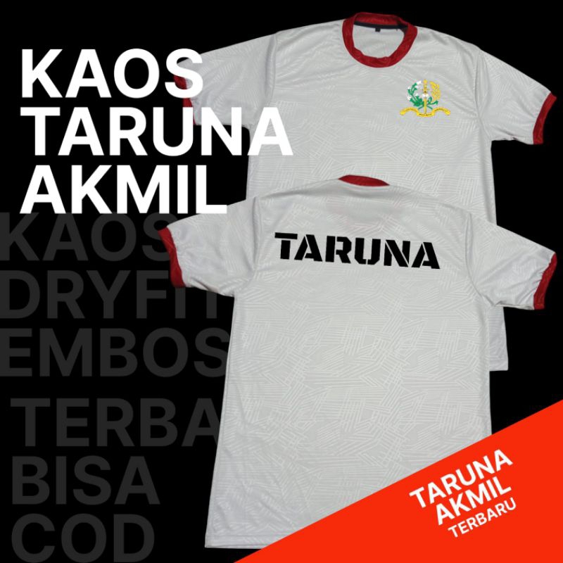 kaos dryfit embos putih taruna akmil