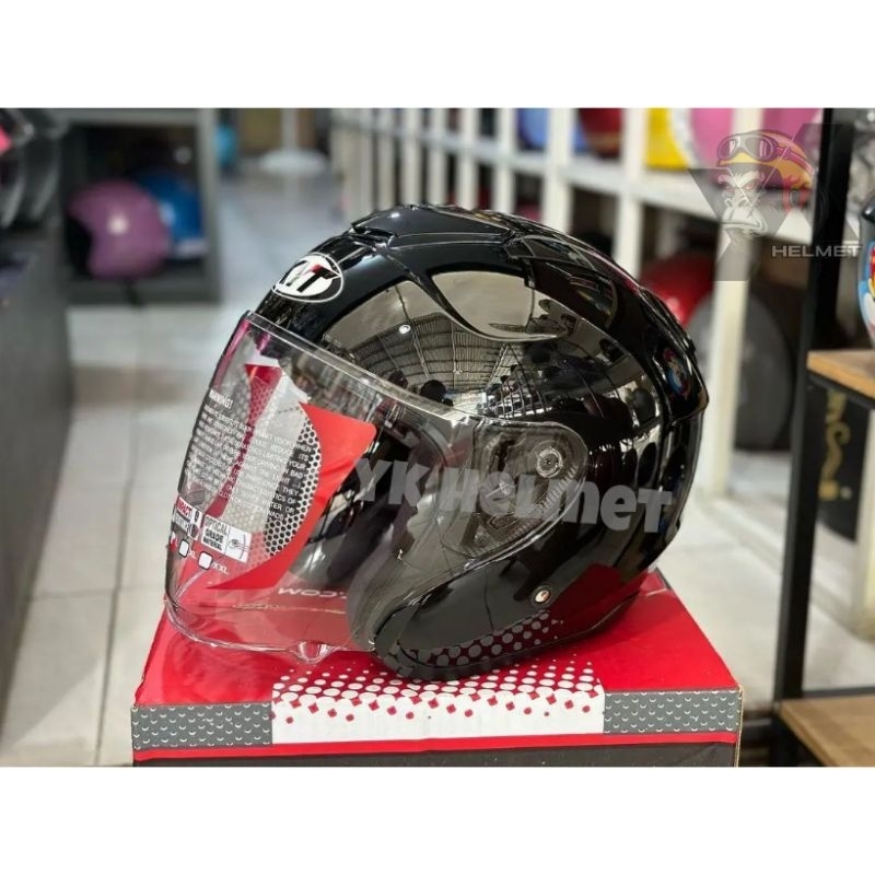 HELM KYT KYOTO R SOLID BLACK METALIC/kyoto hitam