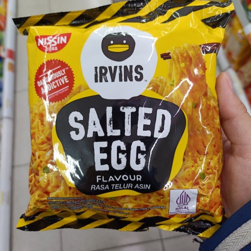 Irvins Salted Egg, mi instan, mie telur asin, mi telor asin, Irvins, mie langka, mie unik, mie jaran