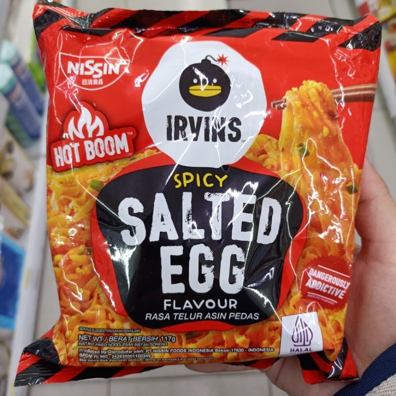 

Irvins Spicy Salted Egg , mi instan, mie Spicy Salted Egg, mi telor asin pedas, Irvins, mie langka, mie unik, mie jarang dijual