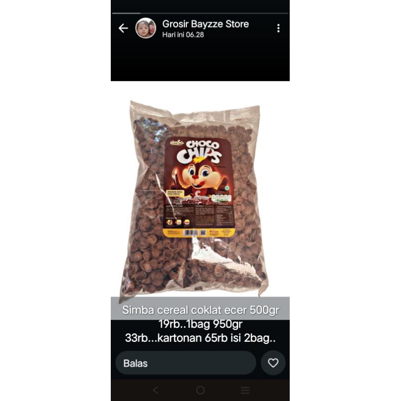 

Choco Chip Simba 500gram