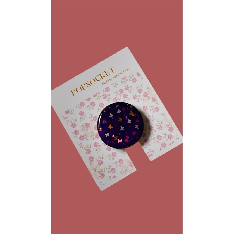 Pop Socket Transparan | Popsocket Glitter Resin | Popsocket Aestetik | TRANSPARENT POP SOCKET