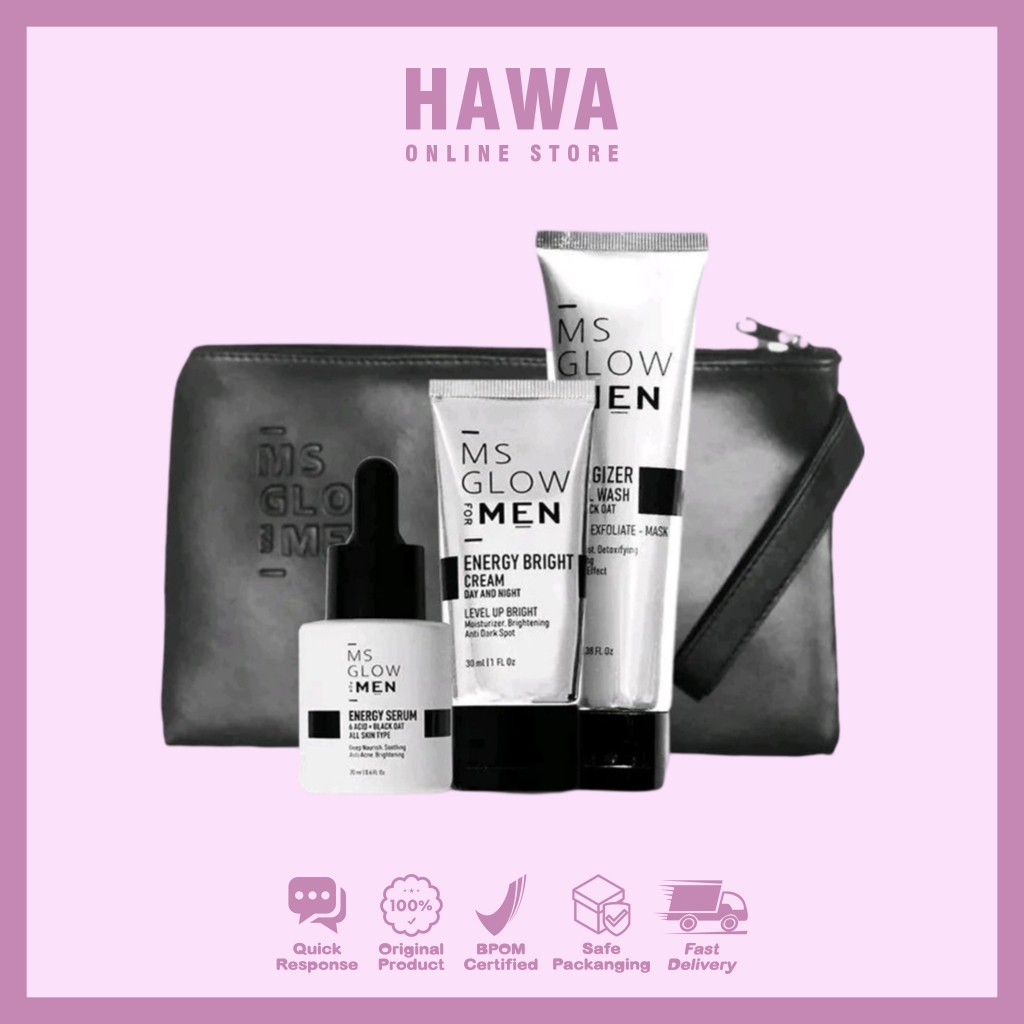 MS GLOW MEN 3IN1 PAKET PENCERAH WAJAH PRIA