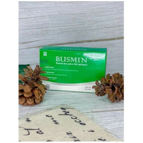 Busmin Kapsul BUSMIN Busmin Box Ekstrak Ikan Gabus, Busmin Kapsul Suplemen, Busmin Kapsul 500mg