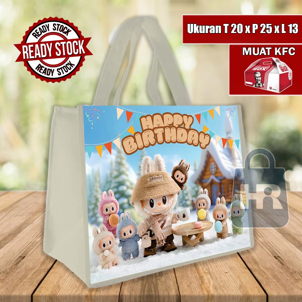 

READY STOK TAS ULANG TAHUN / TAS ULTAH LABUBU / TAS ULTAH UKURAN KFC / TAS ULTAH TERLARIS / TAS SOUVENIR ULTAH ANAK / GOODIE BAG BINGKISAN SOUVENIR ANAK