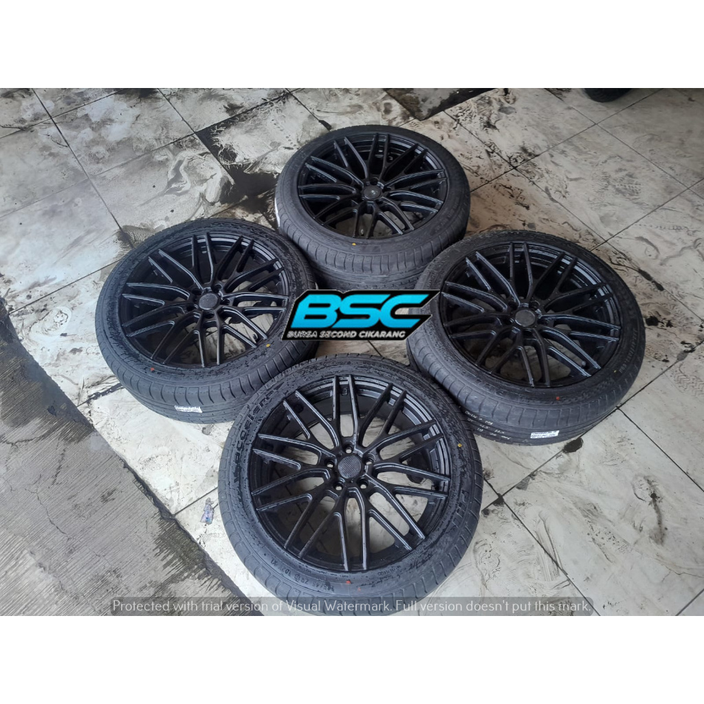 Velg Racing Bekas R19 HSR Ampana Pcd 5x112 Ban 245/45 Ring 19 Buat Innova CRV HRV Terios Rush Xtrail