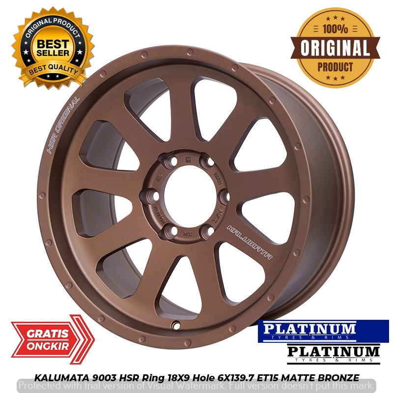 VELG MOBIL NISSAN TERANO TRITON HILUX DC PAJERO NEW HSR KALUMATA RING 18 LEBAR 9 RATA BRONZE