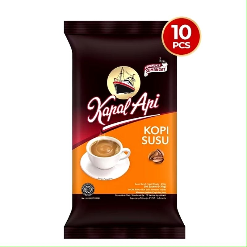 

KAPAL API Kopi Susu Sachet 1 pack (10 x 31gr)