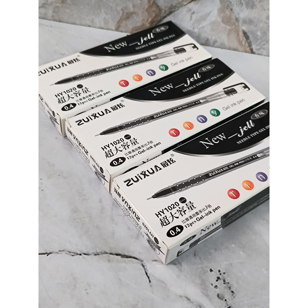 

SELUSIN ( 12 BIJI ) New Gel Pulpen Zuixua 0.4 mm Gel Pen Zuixua / Van-Art 0.4mm