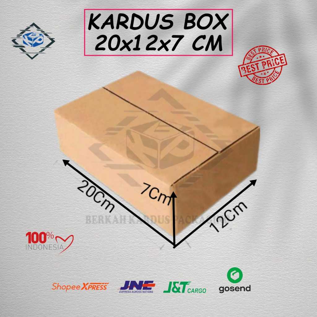 

Kardus box packing 20x12x7 cm single wall