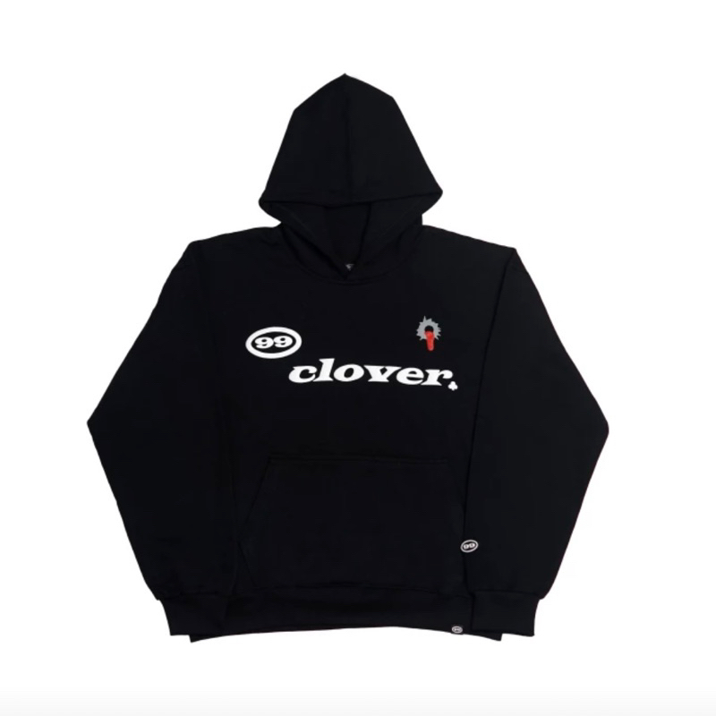 99CLOVER HOODIE FEELING LUCKY BLACK