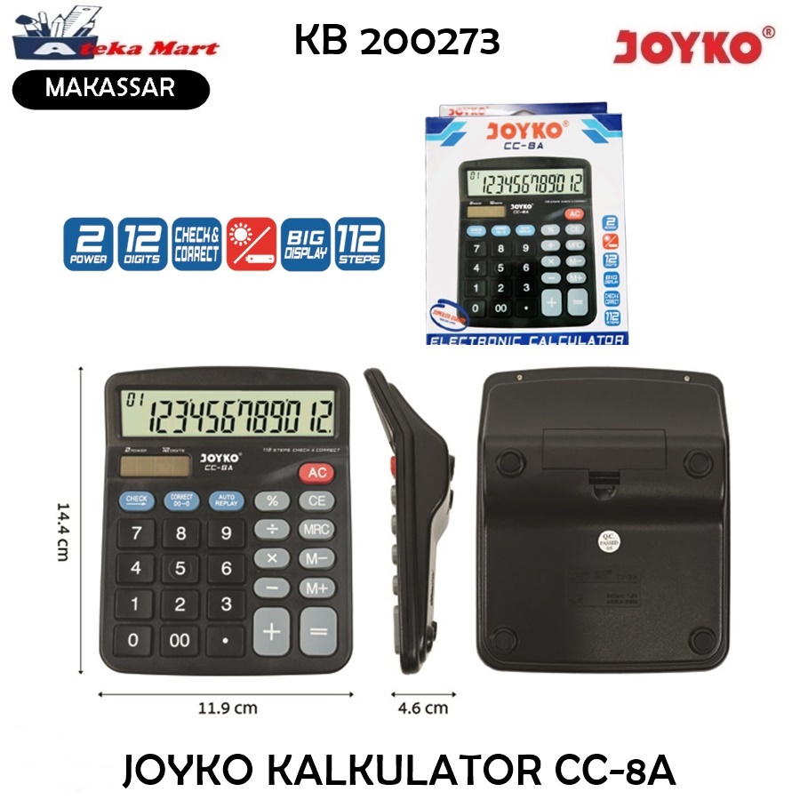 

JOYKO CALCULATOR CC-8A/KALKULATOR DAGANG