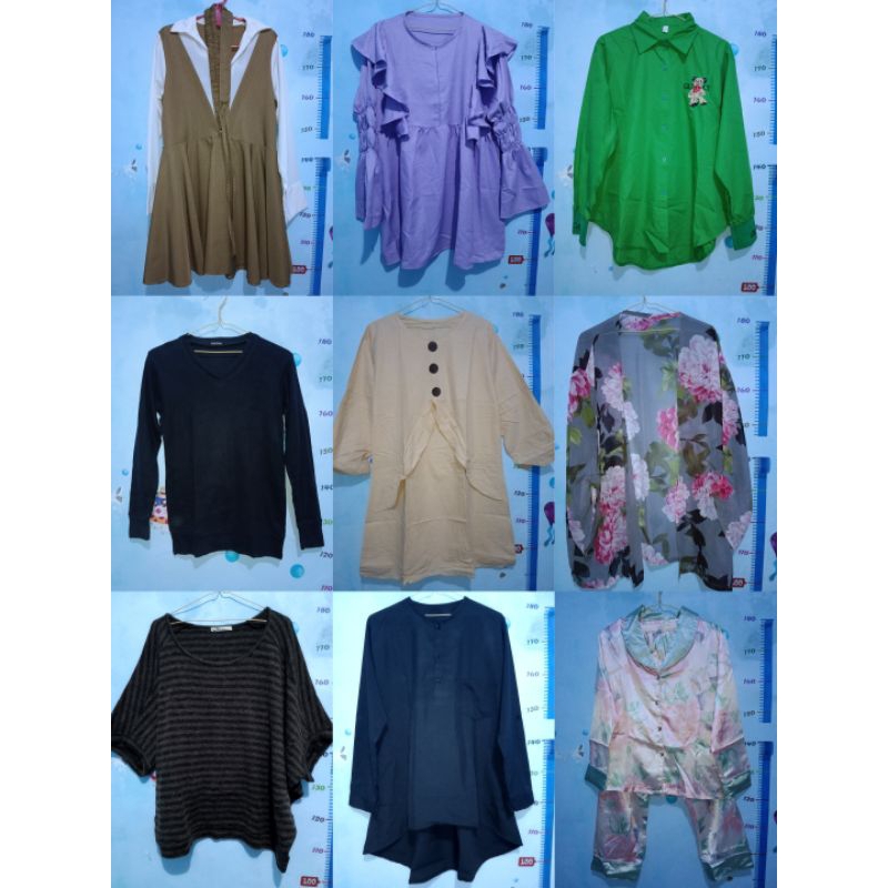 preloved atasan kemeja blouse tunic cardigan baju rumah All size