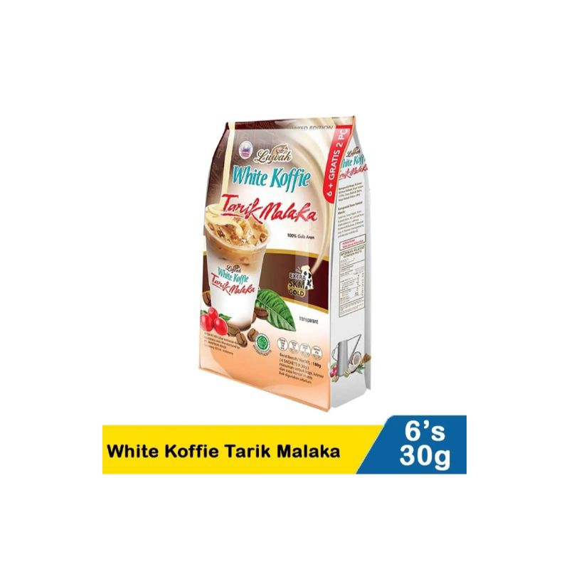 

LUWAK WHITE KOFFIE TARIK MALAKA 6 X 30 GR( 6 PCS)