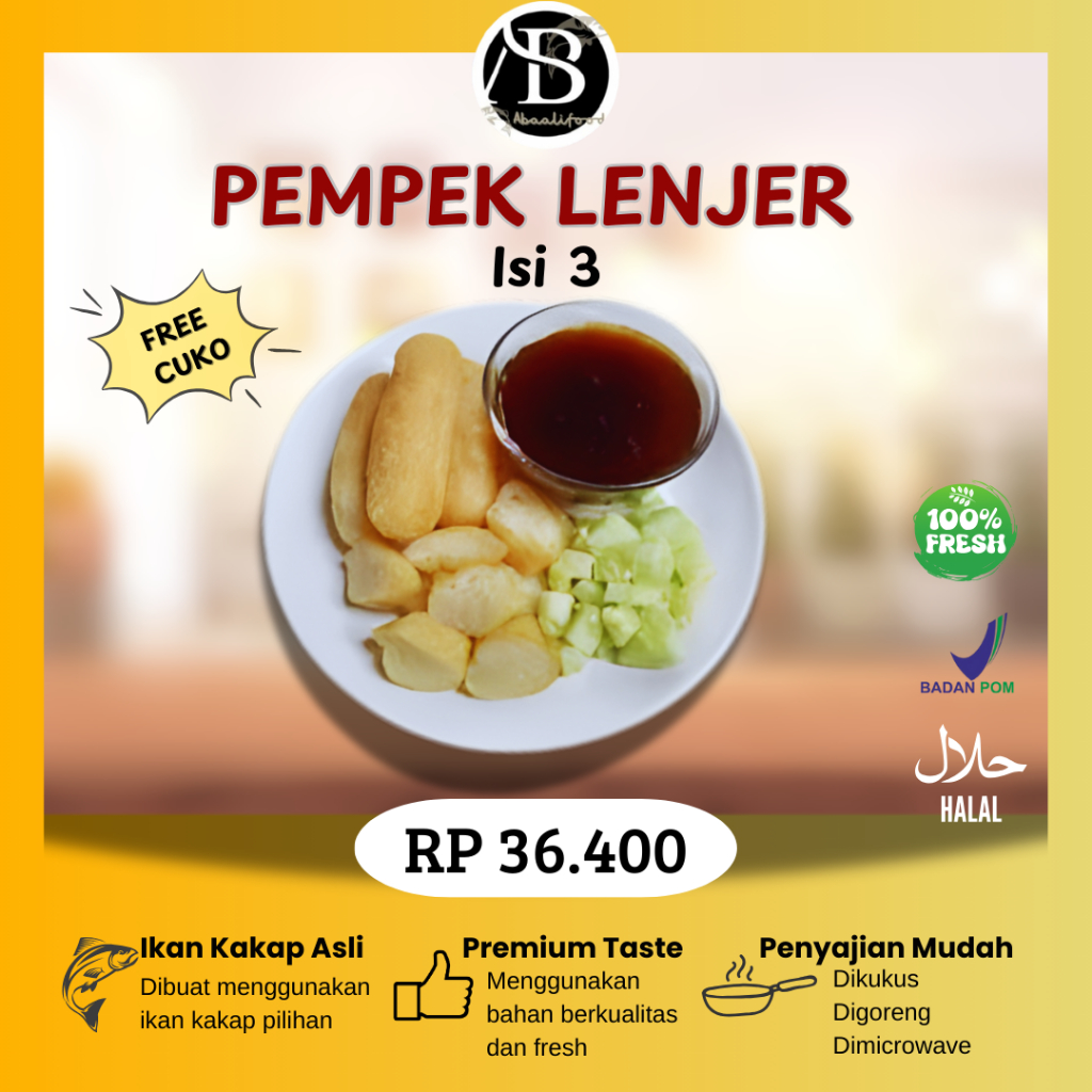 

Pempek Asli Palembang Lenjer Mpek-mpek frozen mix ikan tenggiri asli Empek-Empek Premium Asli paket isi 3 Jogja