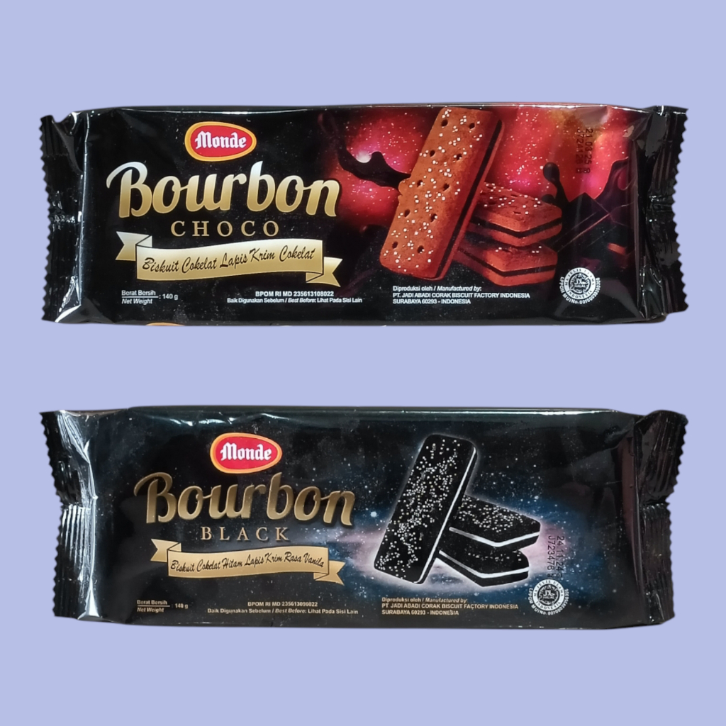 

MONDE BOURBON Choco & Black Vanila Cream Biscuit [140 g]