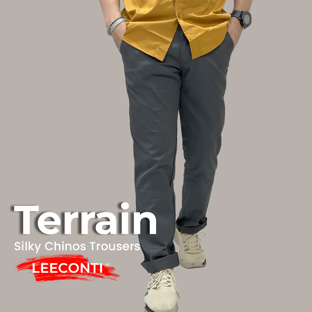 LEE CONTI Celana Panjang Pria Chinos Silky Stretch Terrain ( TG )